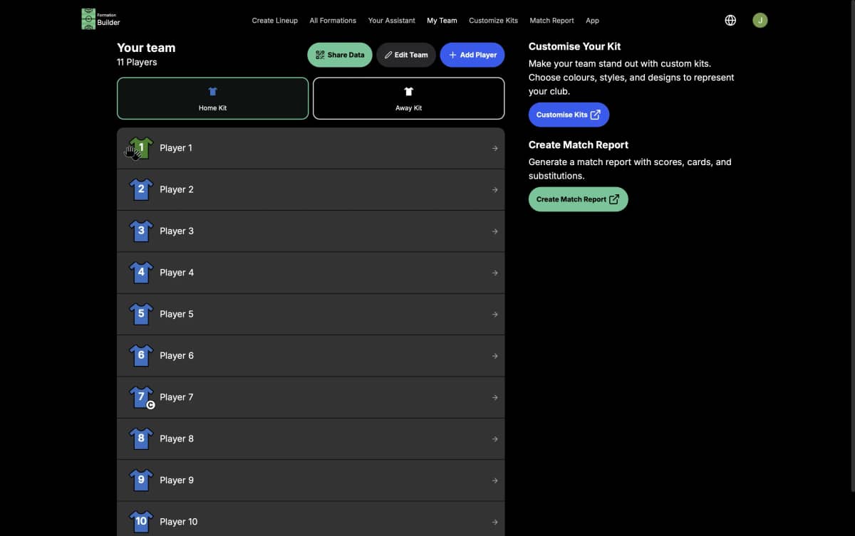 Create, Organize, and Manage Your Football Team